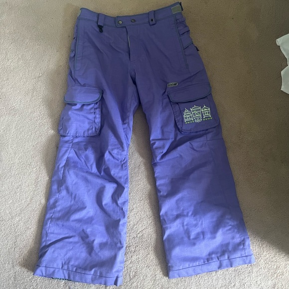 Girls 868 purple snow pants
